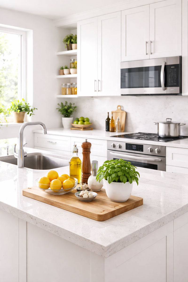 Cucina pulita dopo disinfestazione blatte e scarafaggi a Varese